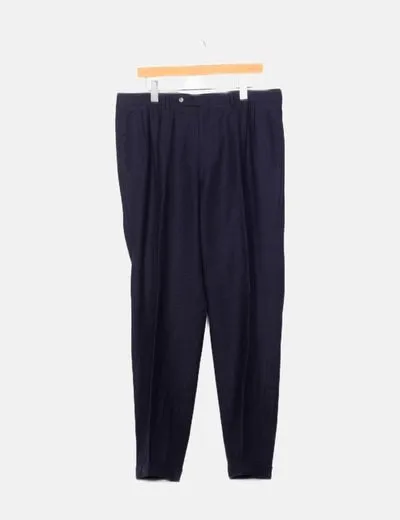 Canali Pantalón azul marino lana