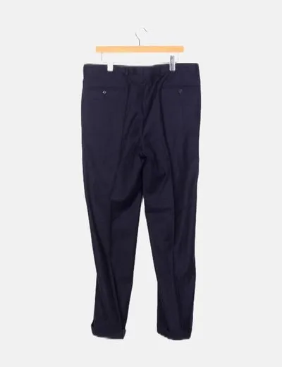 Canali Pantalón azul marino lana