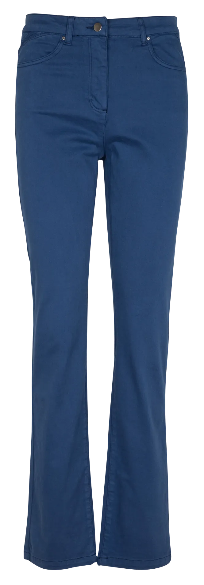 CAROLL DARLING  PANTALóN RECTO DE MEZCLA DE ALGODóN DE TALLE ALTO EN AZUL