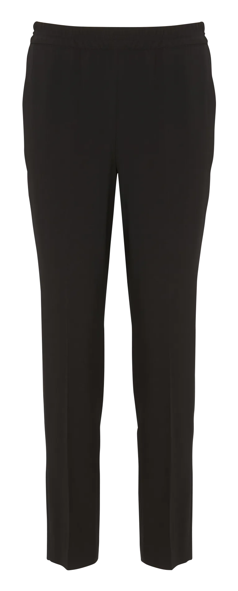 CAROLL PLINE  PANTALóN DE TALLE ALTO CON PINZAS EN NEGRO