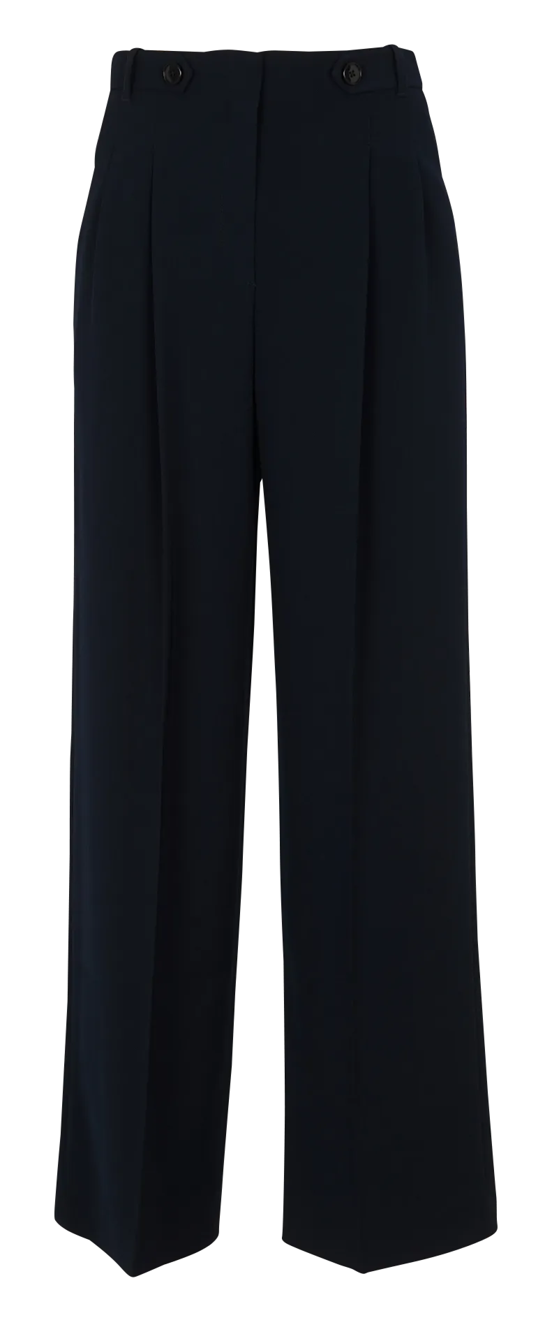 CAROLL PRESLEY  PANTALóN ANCHO CON PINZAS Y TALLE ALTO ELáSTICO EN AZUL