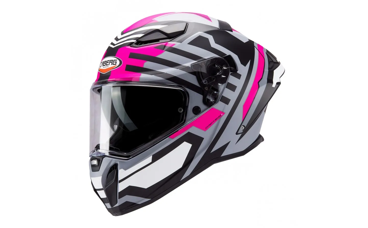 Casco Caberg Drift Evo II Horizon Gris Mate Negro Fucsia |C2RF60N6|
