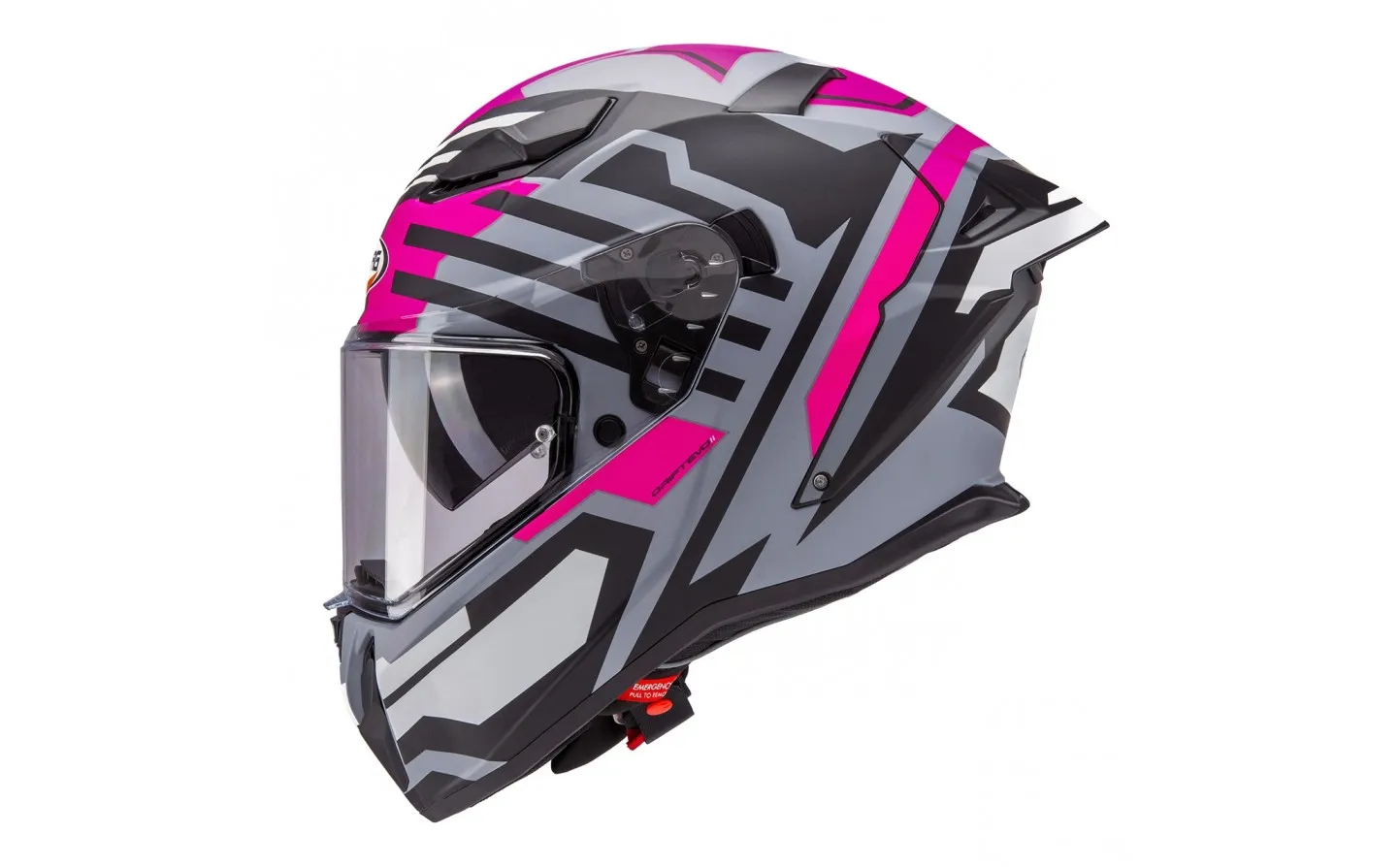 Casco Caberg Drift Evo II Horizon Gris Mate Negro Fucsia |C2RF60N6|