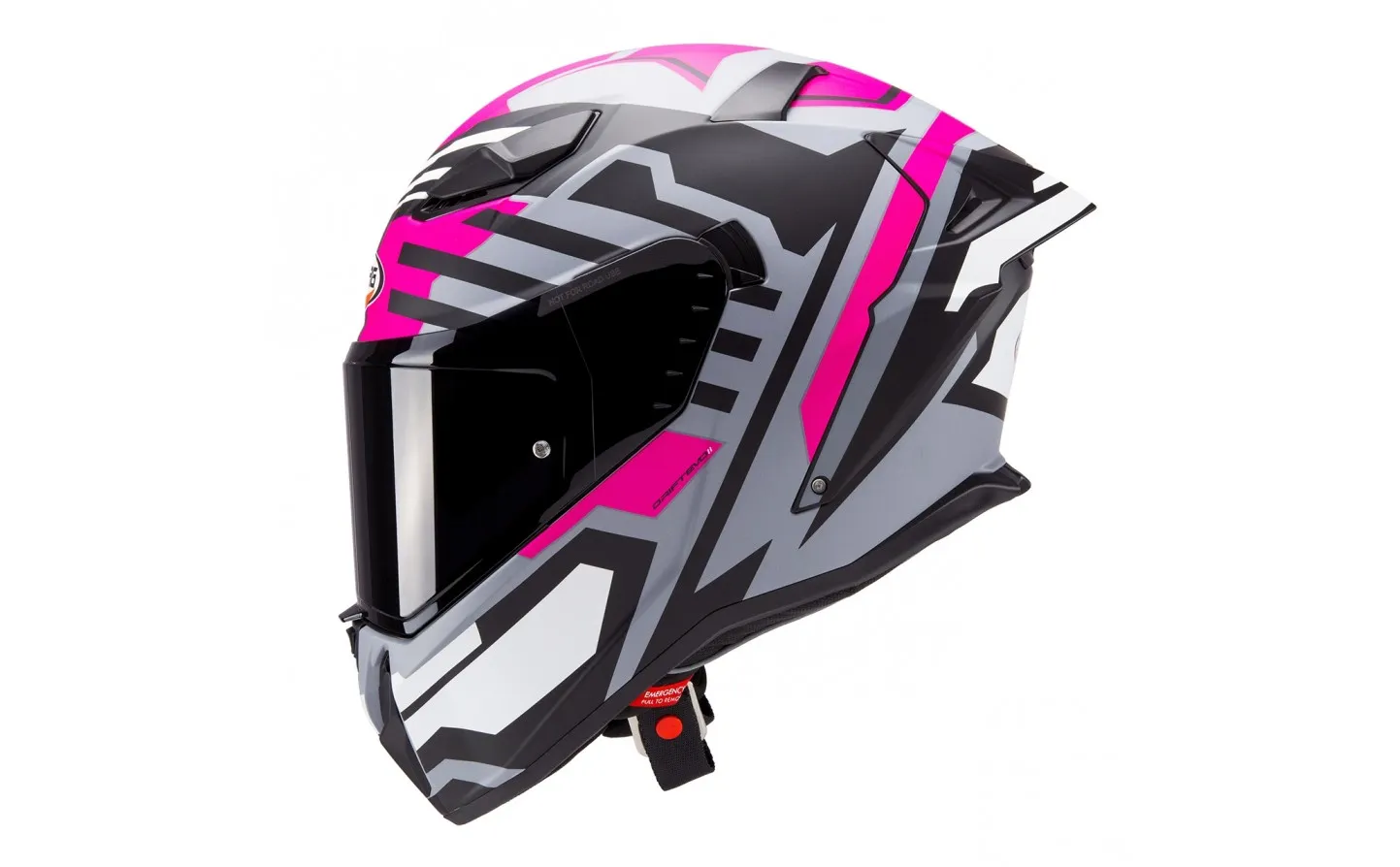 Casco Caberg Drift Evo II Horizon Gris Mate Negro Fucsia |C2RF60N6|