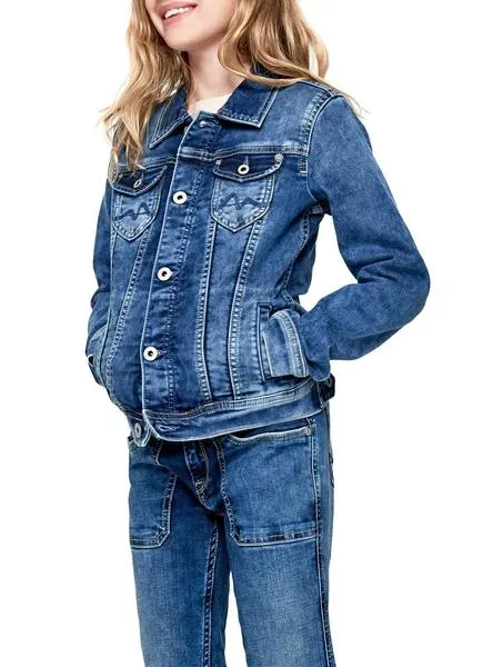 cazadora vaquera pepe jeans berry para niña