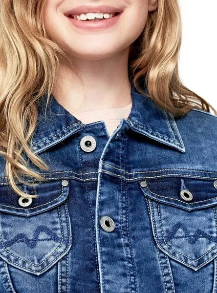 cazadora vaquera pepe jeans berry para niña