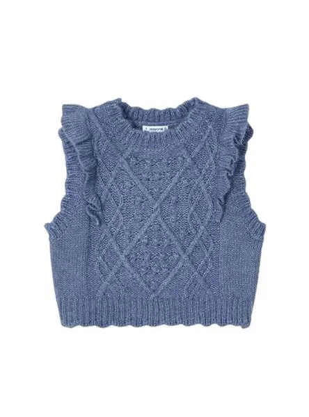 Chaleco Mayoral Tricot Azul para Niña