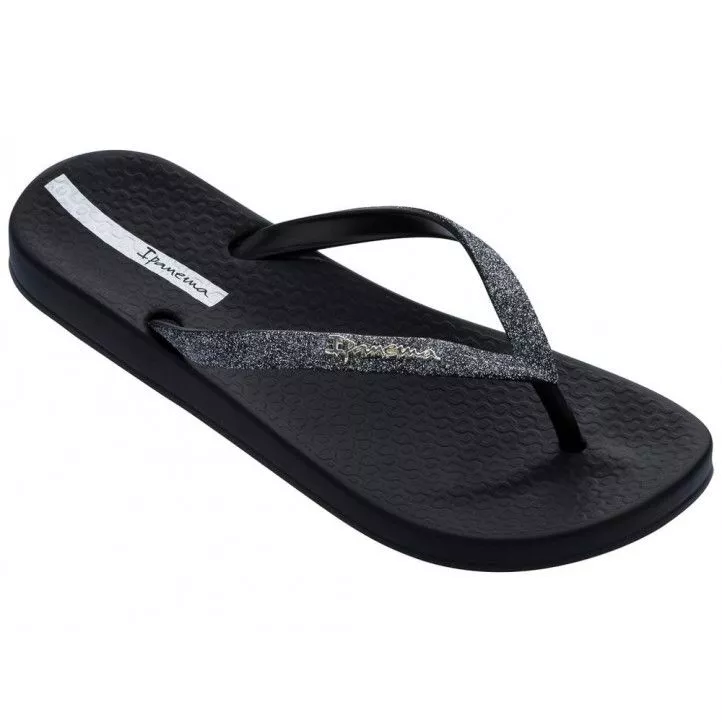 Chanclas Ipanema negras con purpurina