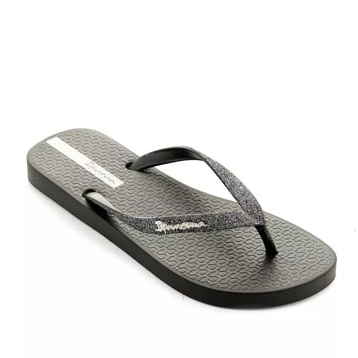 Chanclas Ipanema negras con purpurina