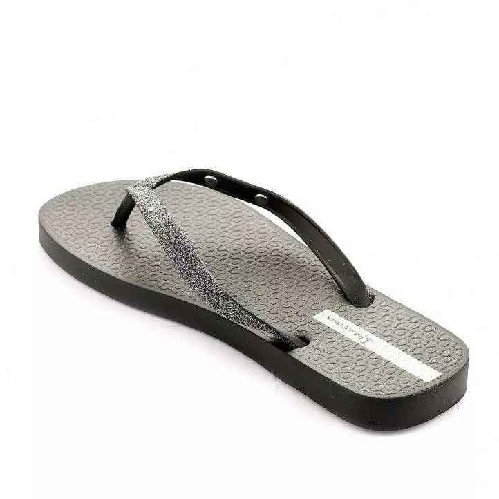 Chanclas Ipanema negras con purpurina