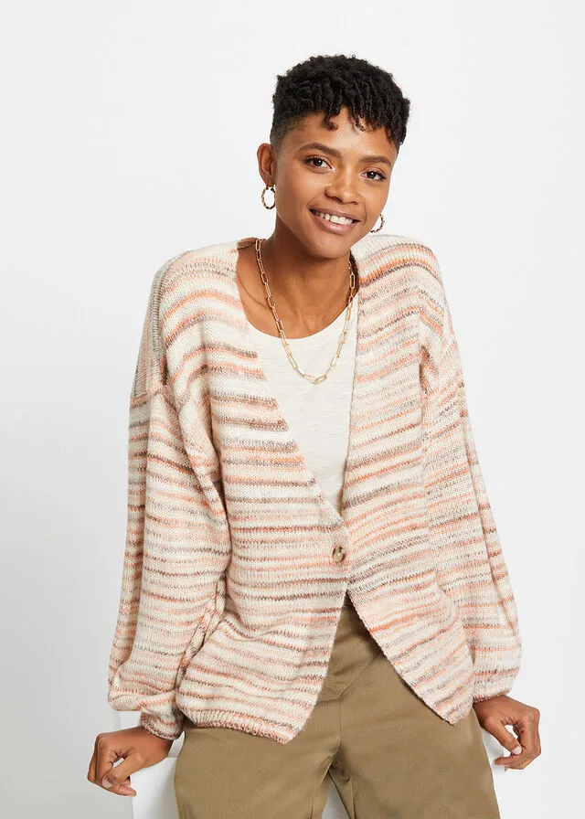 CHAQUETA DE PUNTO BLANCO LANANECTARINAMELOCOTóNBEIGE MATE