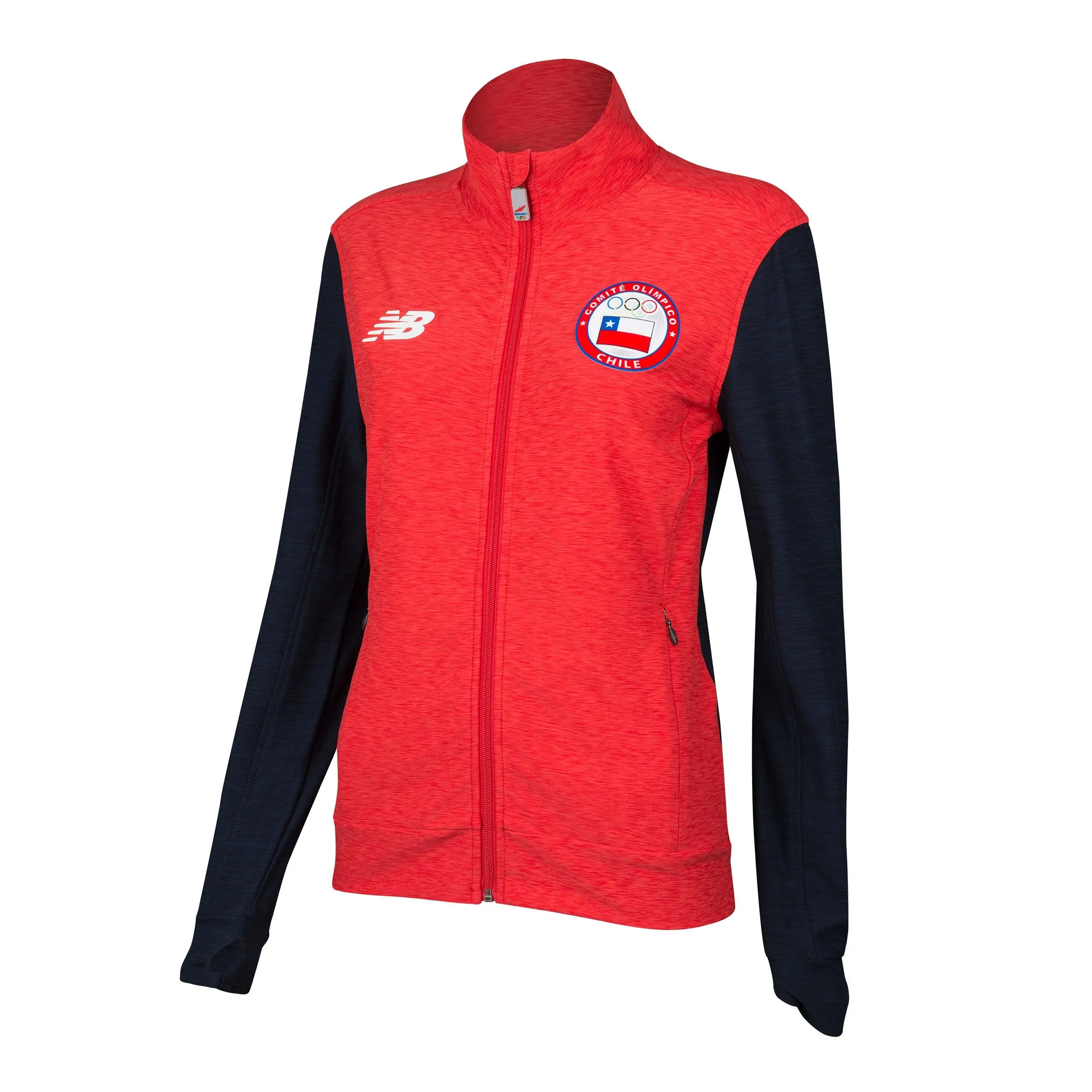 Chaqueta Mujer New Balance Team Chile Presentación Azul