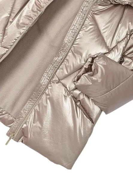 Chaquetón Mayoral Metalizado Dorado para Niña