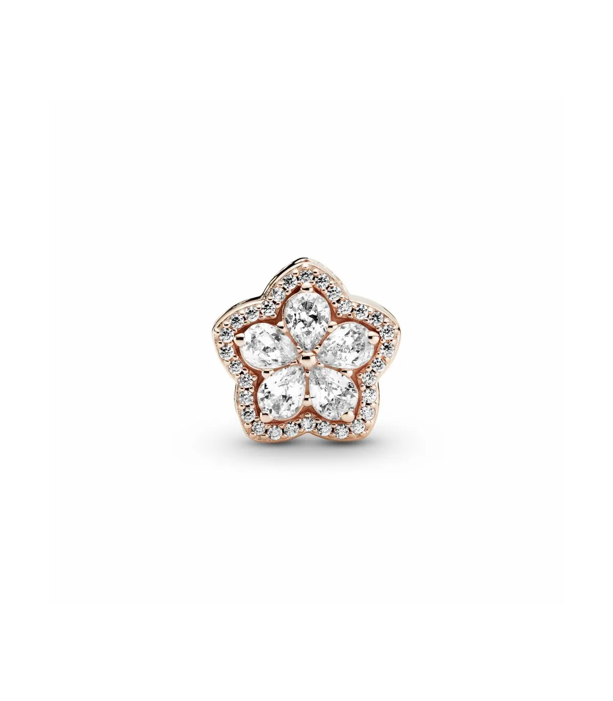 CHARM PANDORA ROSé FLOR CIRCONITAS TRANSPARENTES  789224C01