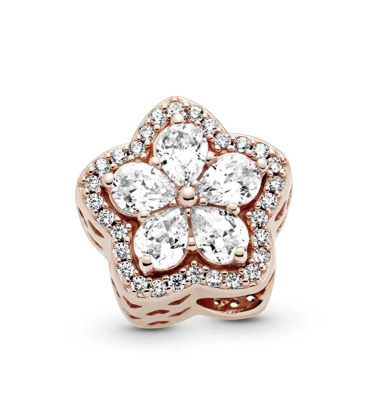 CHARM PANDORA ROSé FLOR CIRCONITAS TRANSPARENTES  789224C01