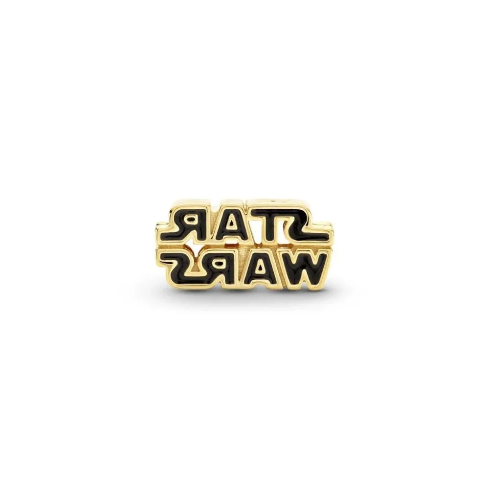 Charm Pandora Shine con Logo de Star Wars con esmalte negro
