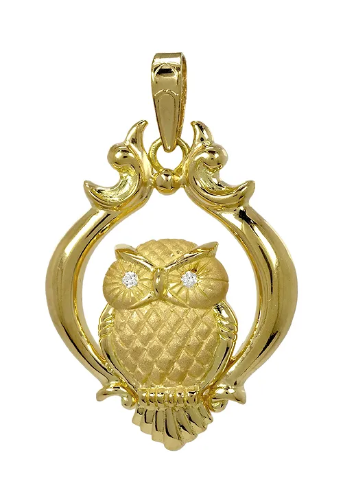 COLGANTE ORO AMARILLO 18 K BúHO 001_0440121