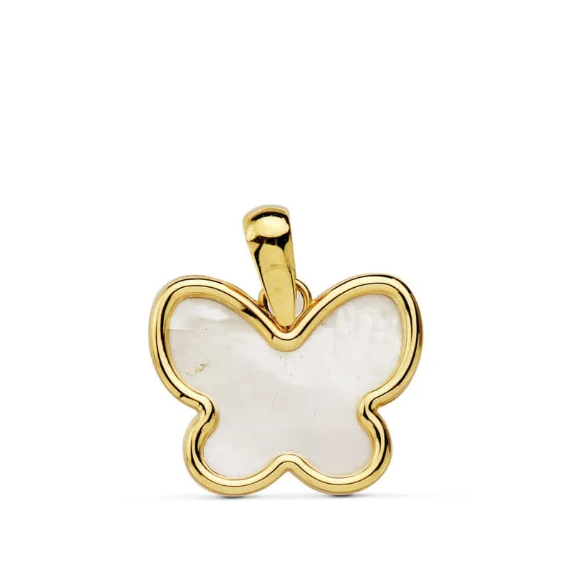 Colgante Oro Mariposa con Nácar