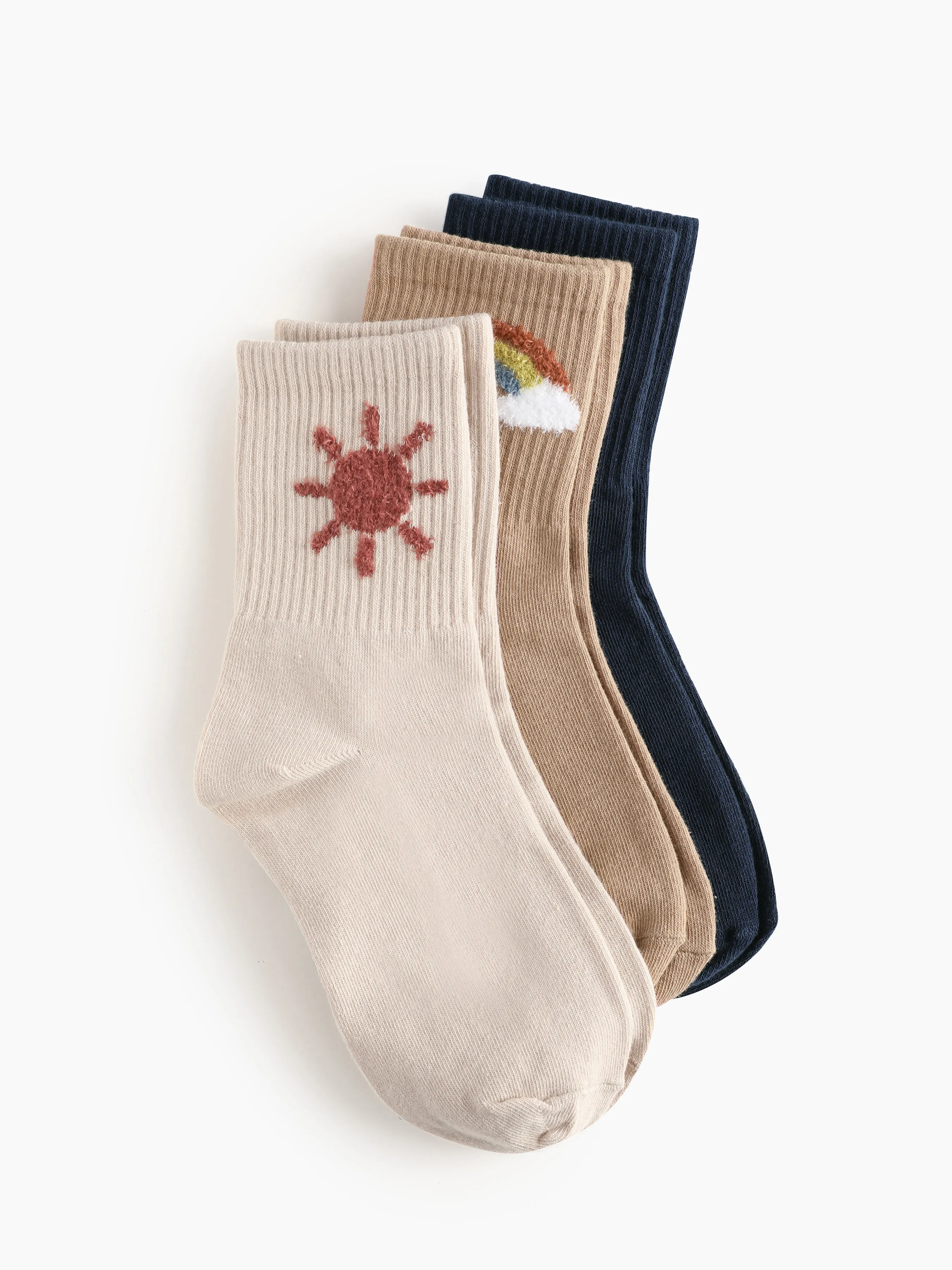 Conjunto de 3 pares de calcetines con patrón meteorológico