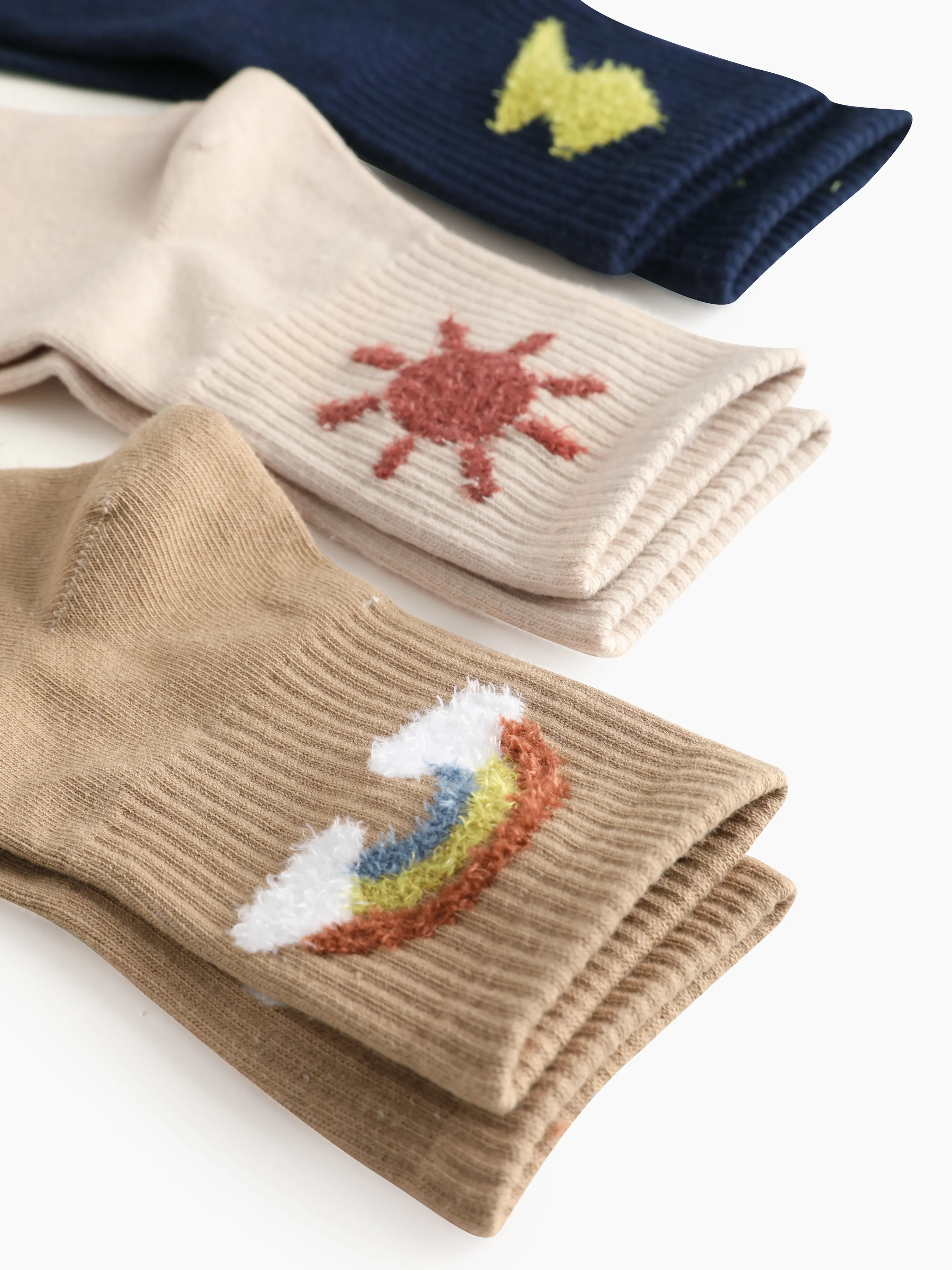Conjunto de 3 pares de calcetines con patrón meteorológico