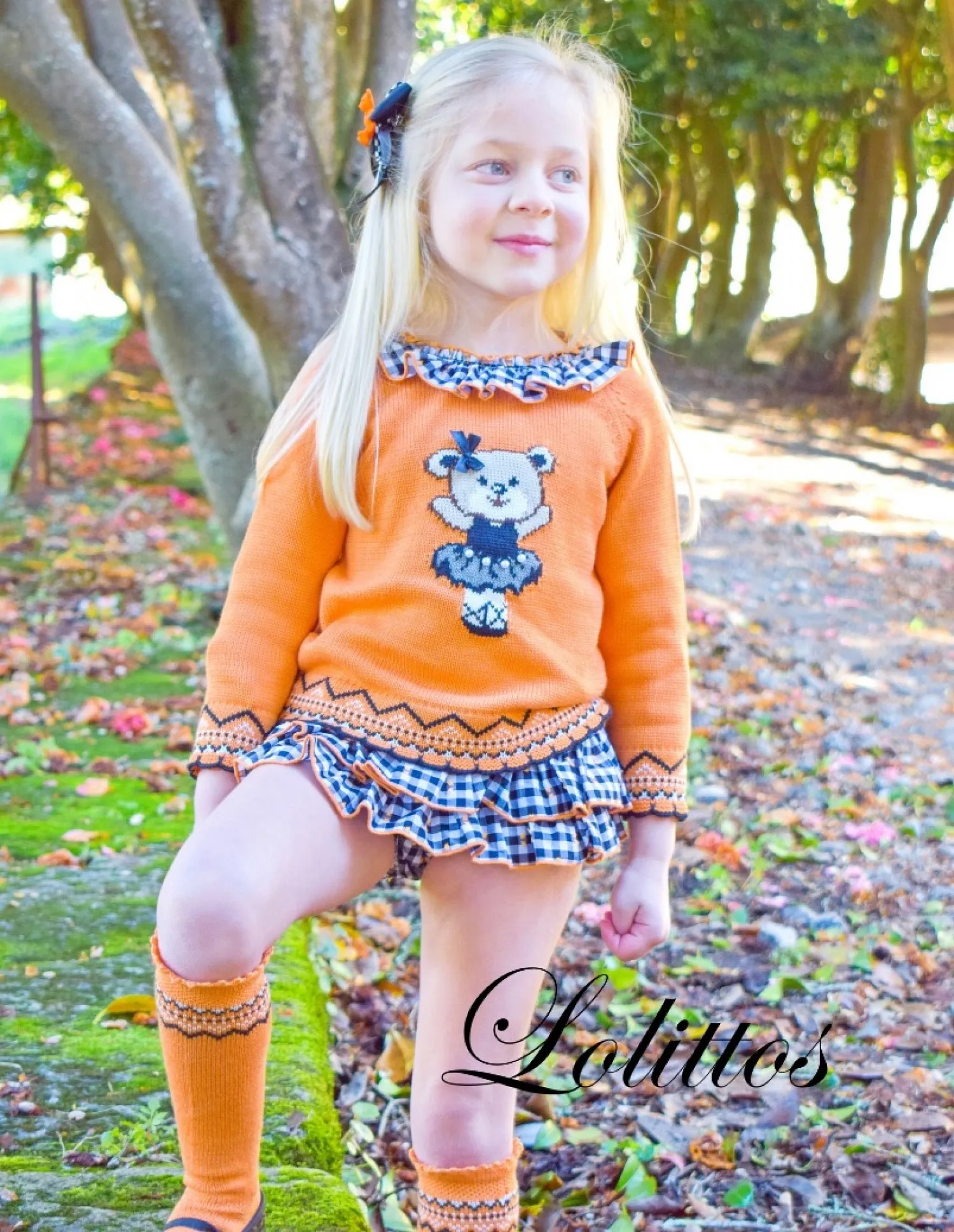 Conjunto Jersey y bombacho para niña Colección Bear de Lolittos.