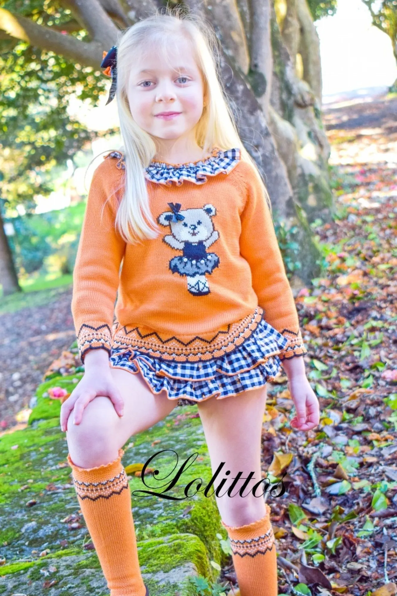Conjunto Jersey y bombacho para niña Colección Bear de Lolittos.