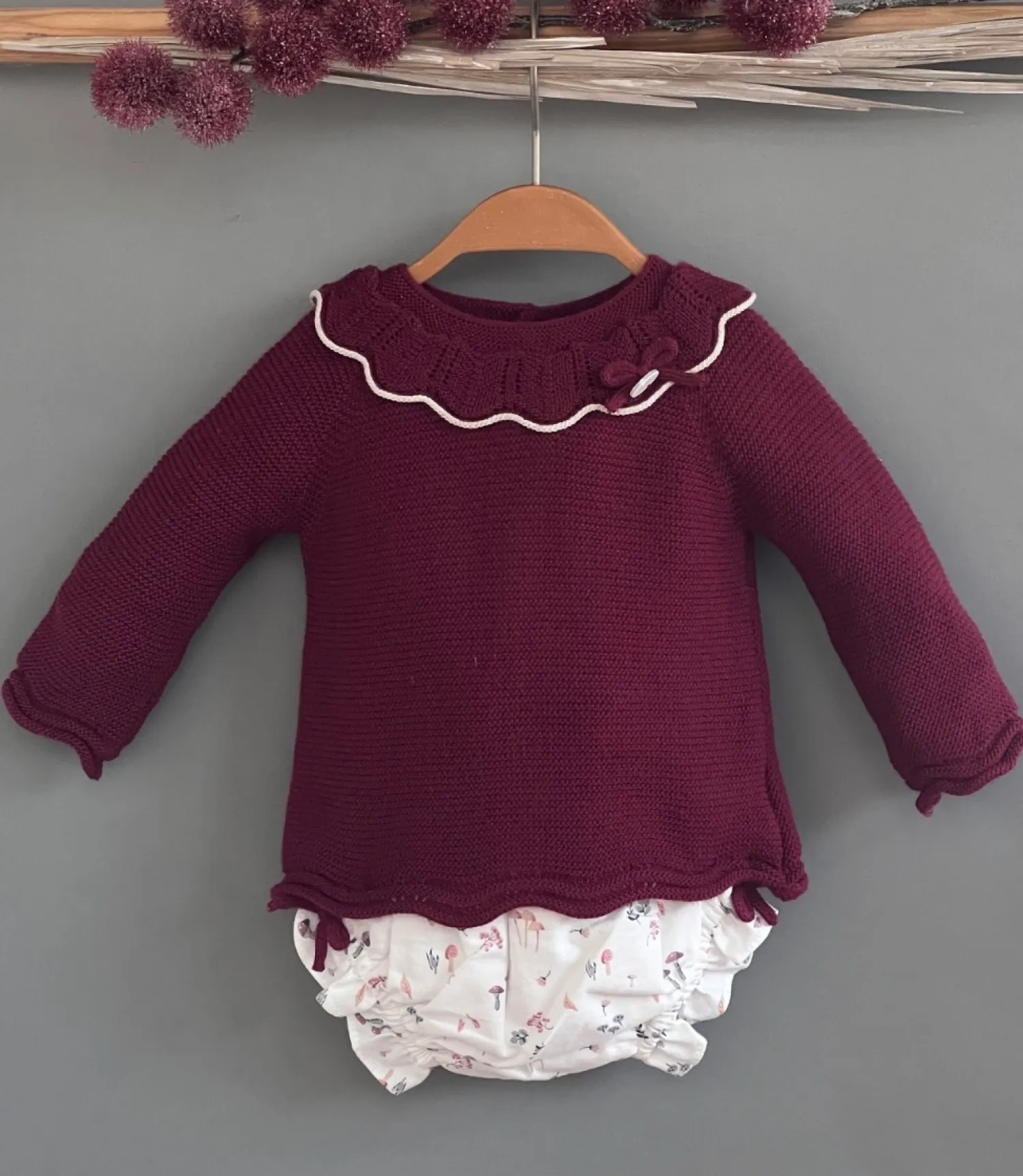 Conjunto para niña jersey y braguita colección Funghi