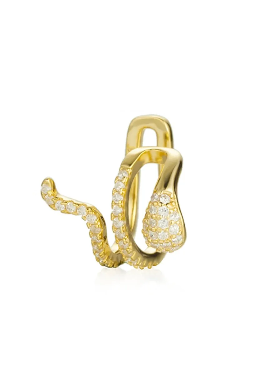 Ear Cuff  Serpiente con Circonítas