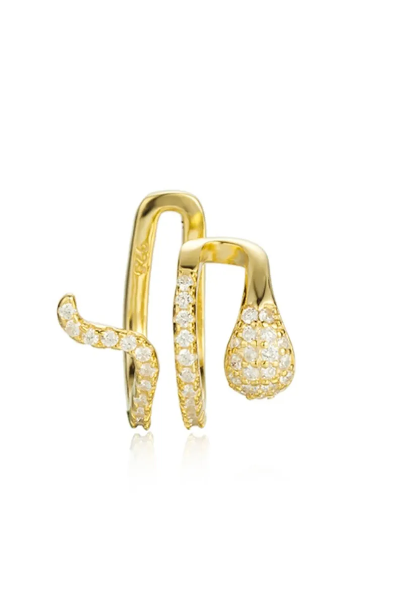 Ear Cuff  Serpiente con Circonítas