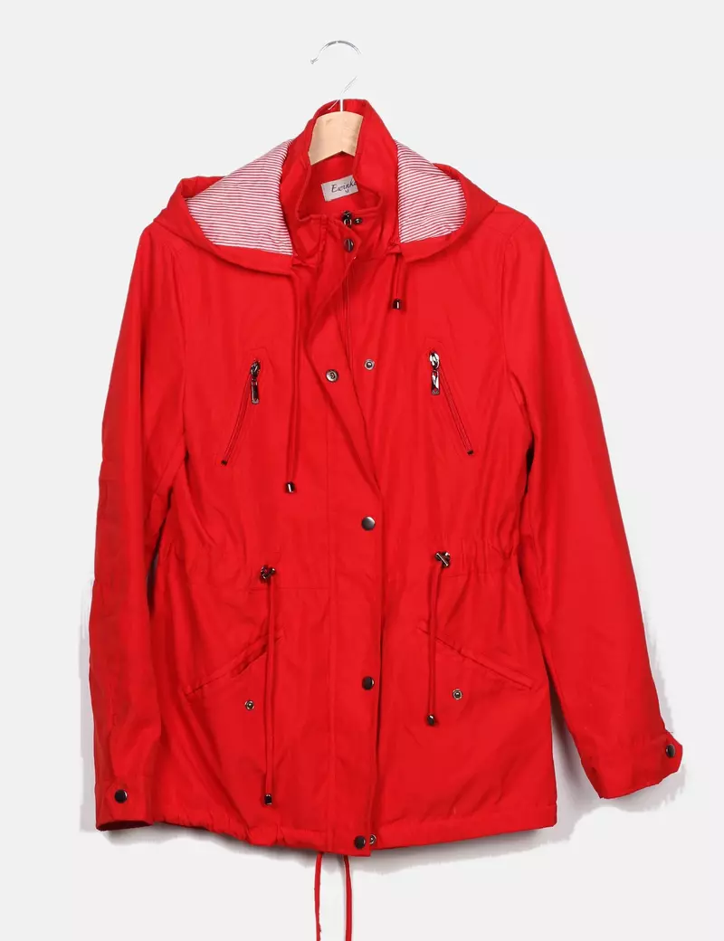 Ewinker Parka con capucha roja
