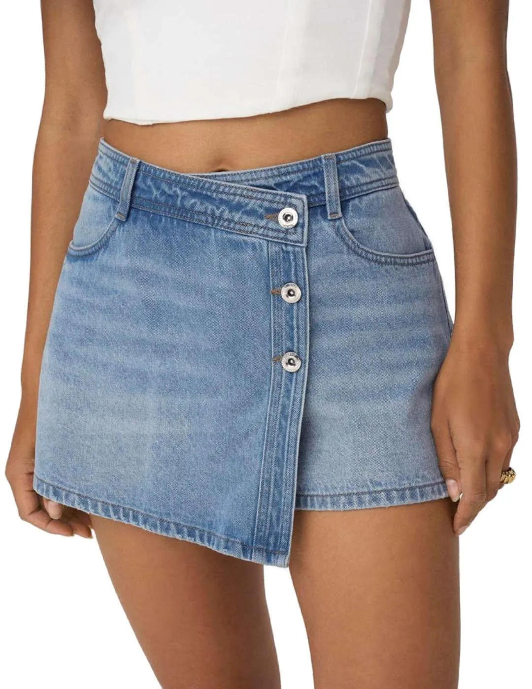 FALDAPANTALóN CORTO ONLY LESLY DENIM AZUL CLARO PARA MUJER