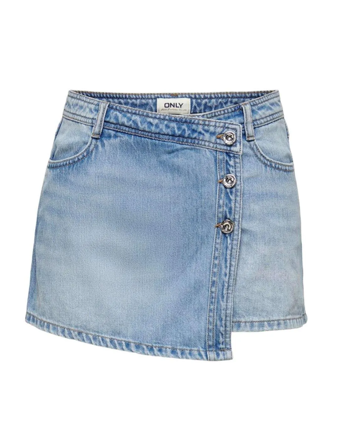 FALDAPANTALóN CORTO ONLY LESLY DENIM AZUL CLARO PARA MUJER