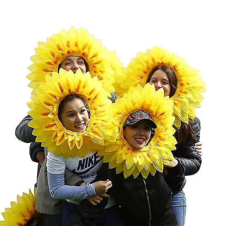 Girasol Sombreros Rendimiento Divertido Accesorios Sombrero Fiesta Festival Juegos