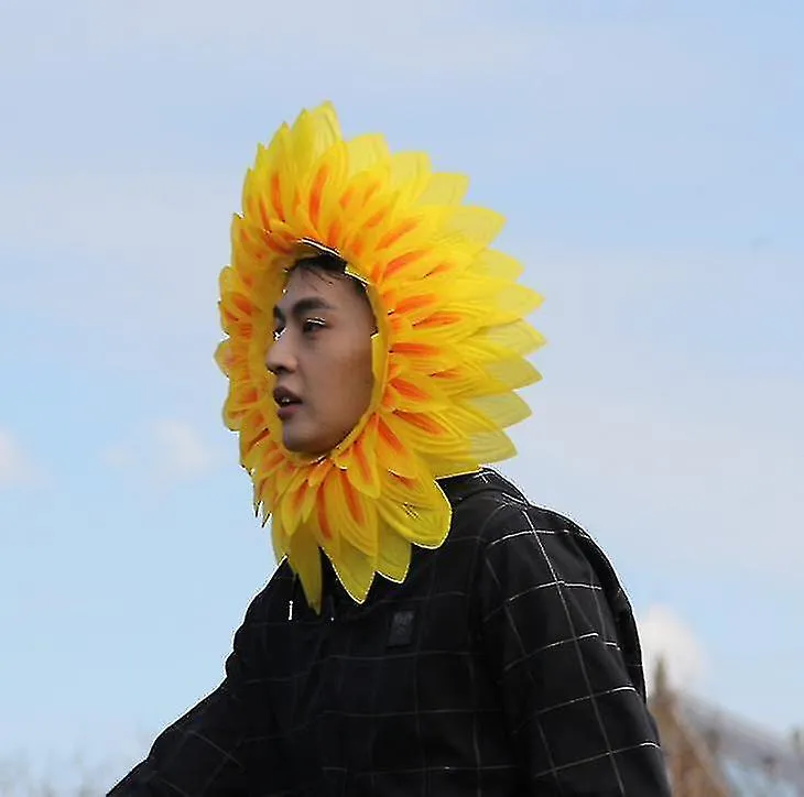 Girasol Sombreros Rendimiento Divertido Accesorios Sombrero Fiesta Festival Juegos