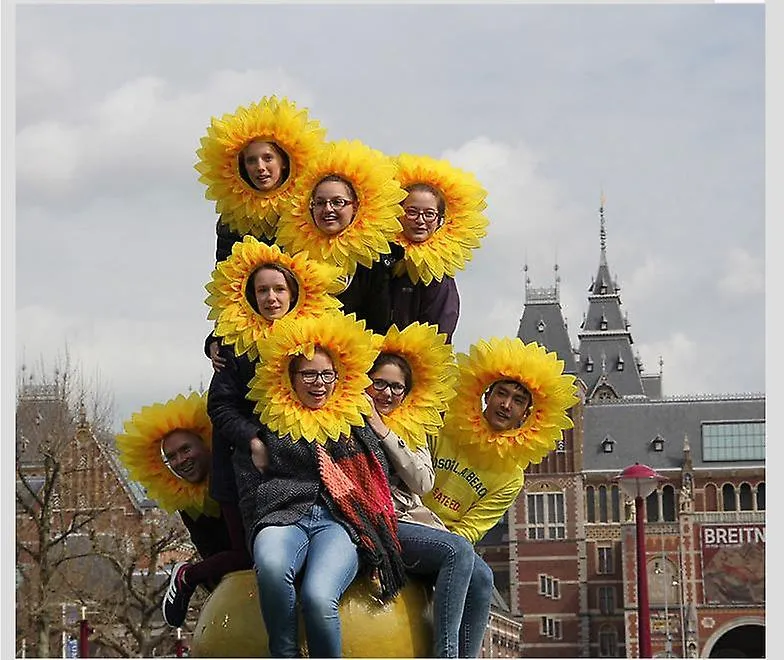 Girasol Sombreros Rendimiento Divertido Accesorios Sombrero Fiesta Festival Juegos