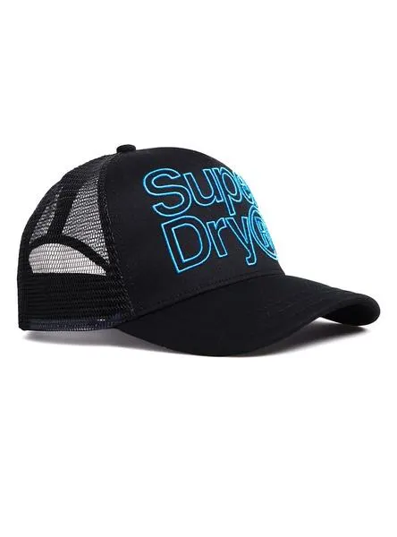 gorra superdry lineman negro para hombre