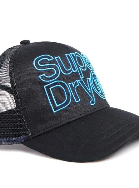 gorra superdry lineman negro para hombre
