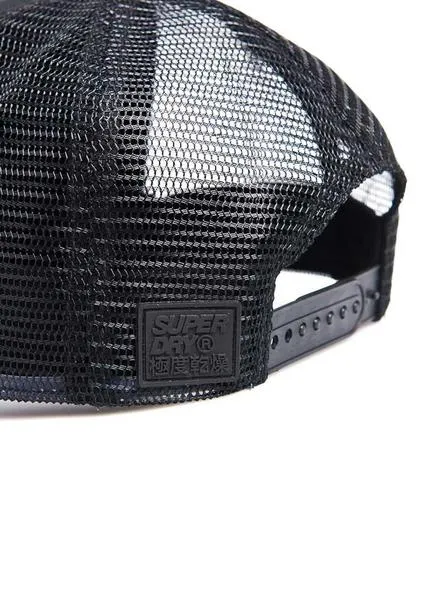 gorra superdry lineman negro para hombre