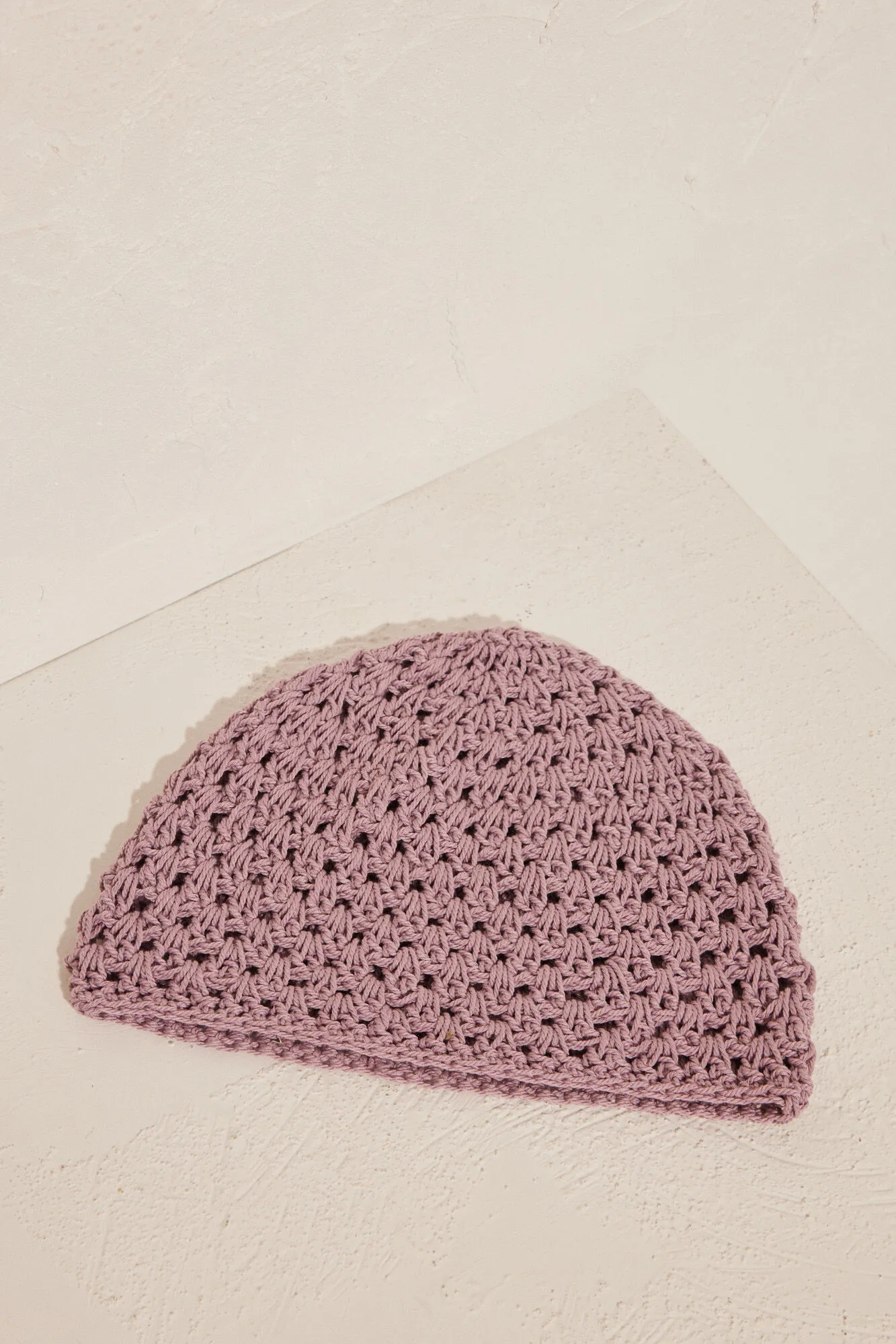 Gorro malla rosa brillo