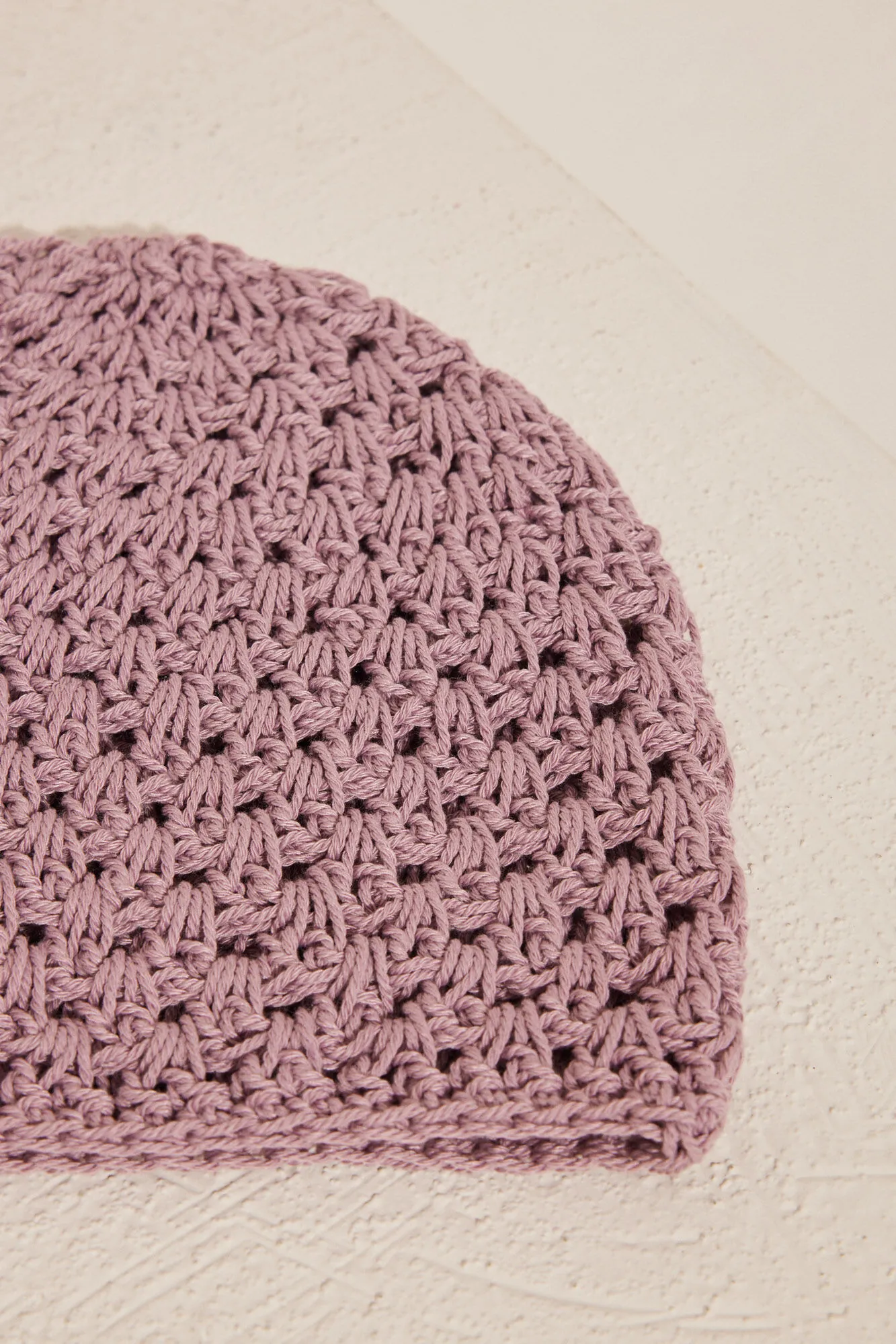 Gorro malla rosa brillo