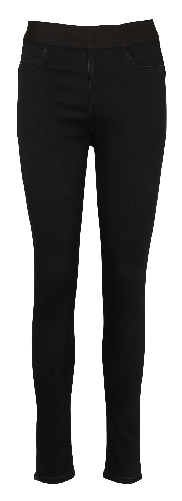 IKKS Pantalón chino slim de talle alto en negro