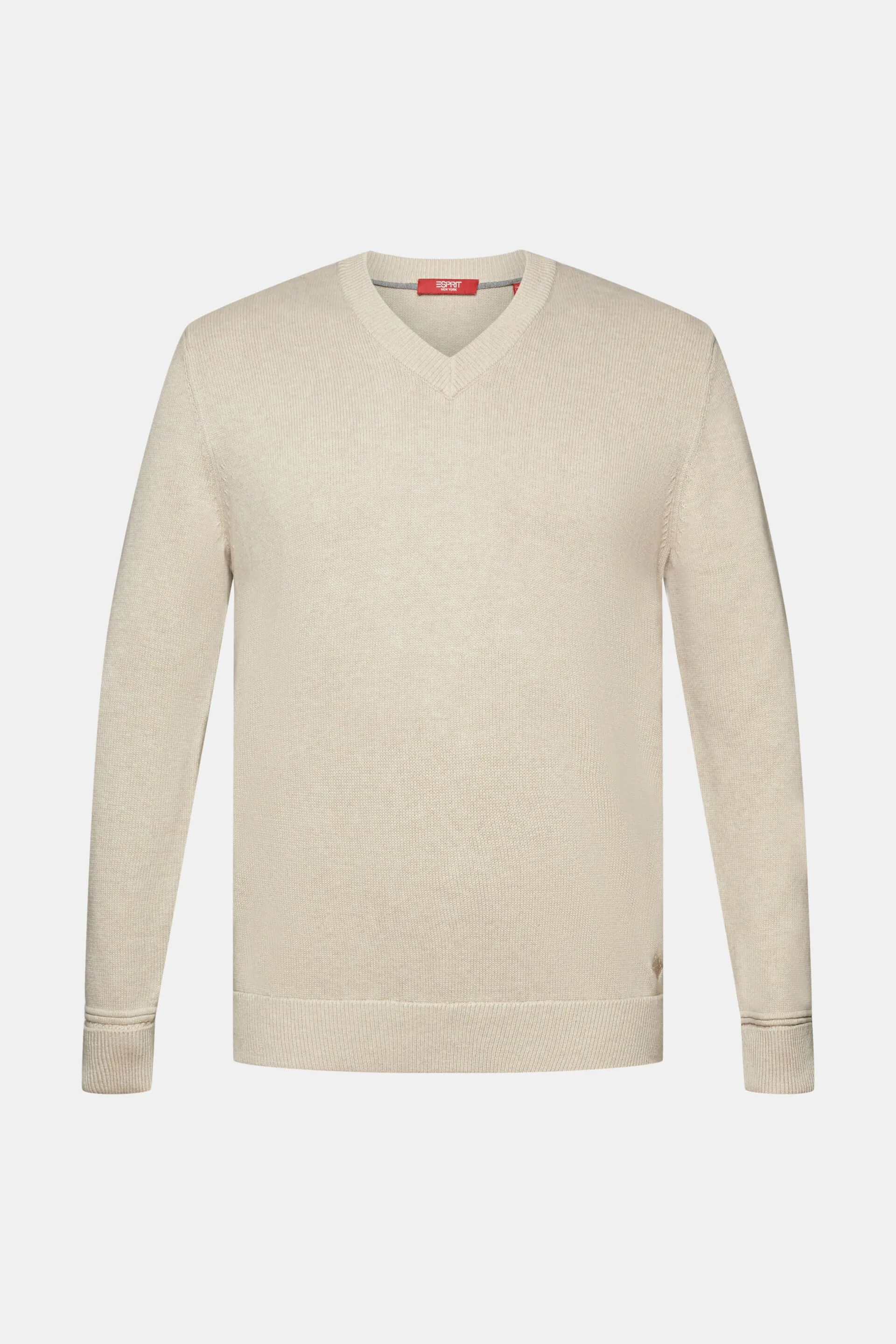 Jersey de algodón con el cuello en pico