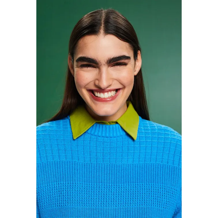 JERSEY DE CUELLO REDONDO CON TEXTURA MUJER ESPRIT