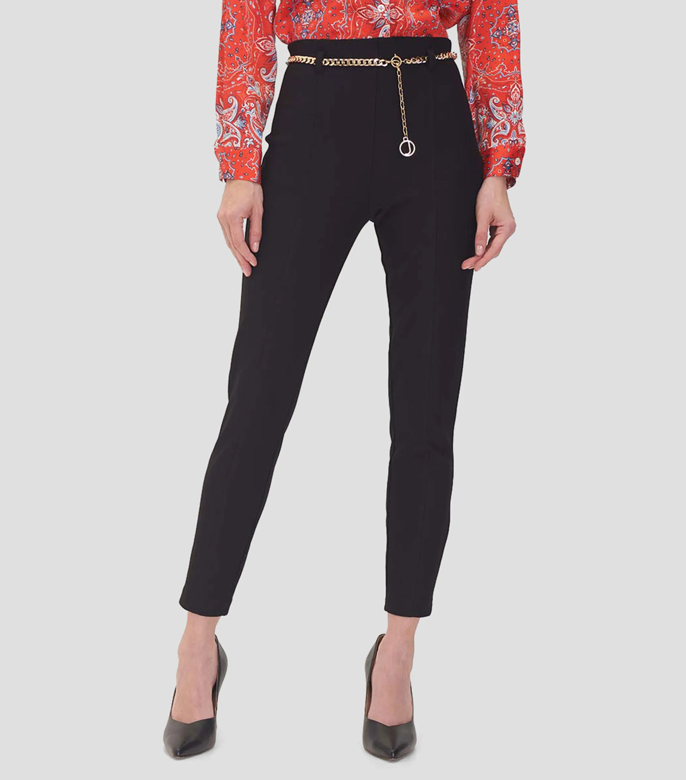 Julio Leggings Tiro Alto Con Cadena Dorada Mujer