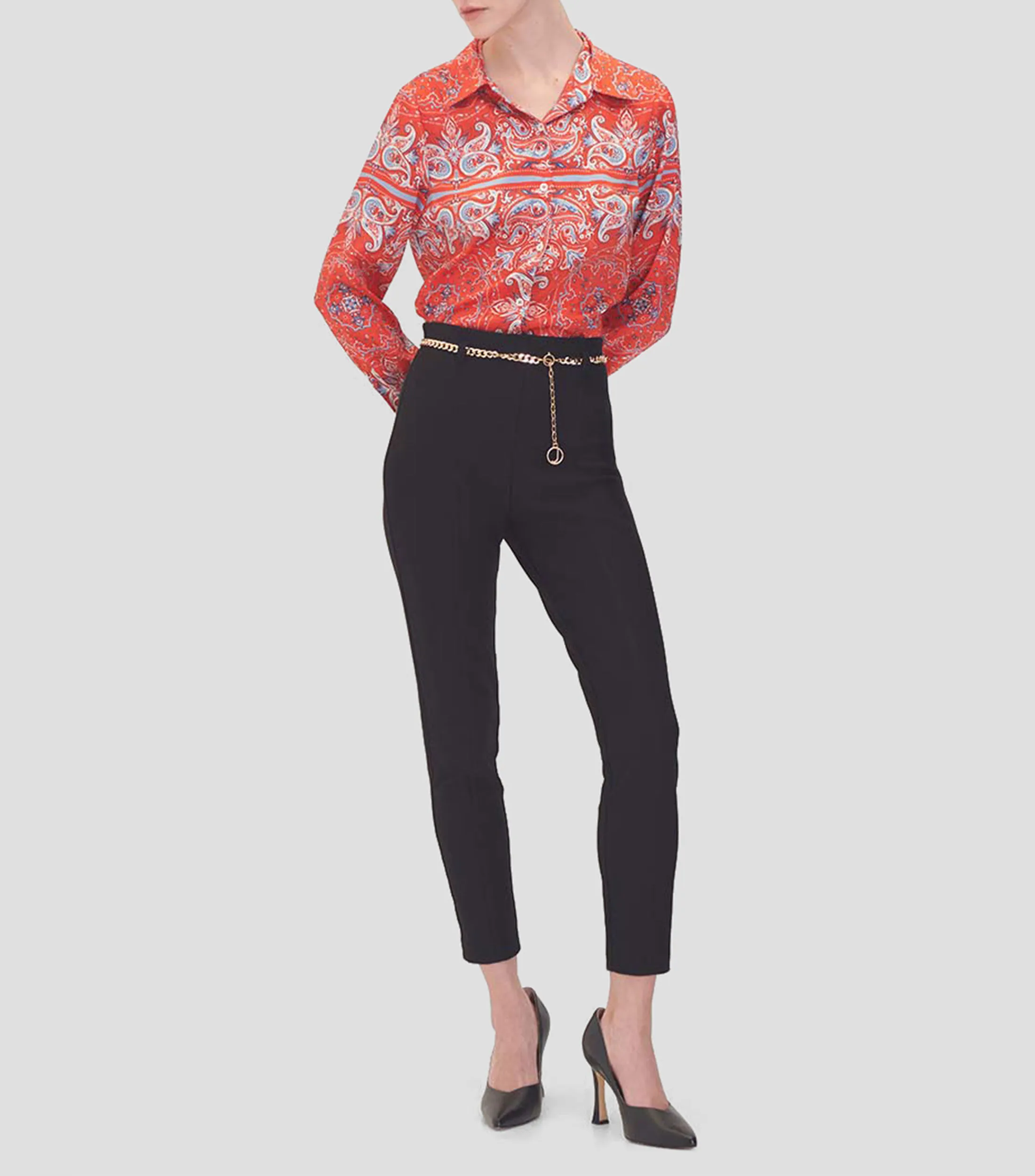 Julio Leggings Tiro Alto Con Cadena Dorada Mujer
