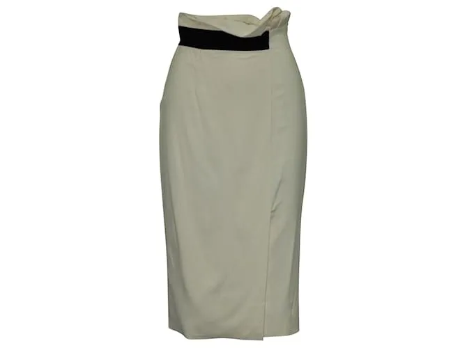 Karen Millen Falda talle alto marfil Blanco Crudo 