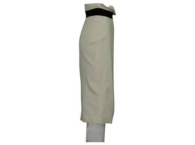 Karen Millen Falda talle alto marfil Blanco Crudo 