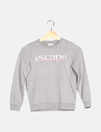KIDS ONLY Sudadera azul texto brillo