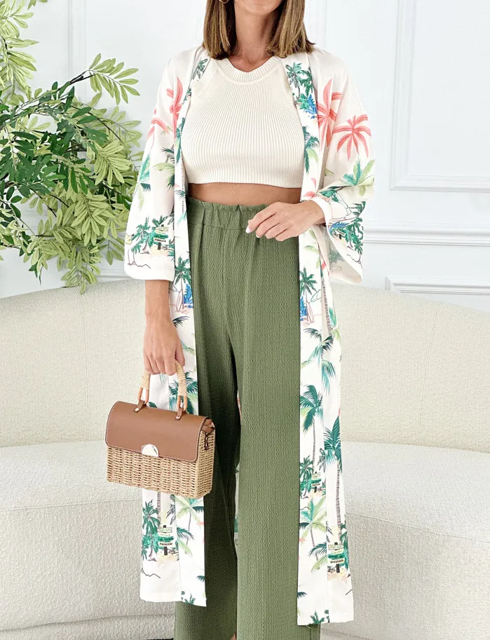 Kimono Bahamas estampado