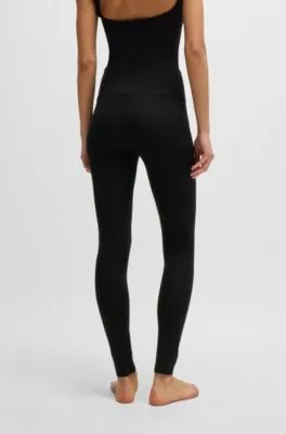 Leggings de pijama de punto elástico con logo estampado